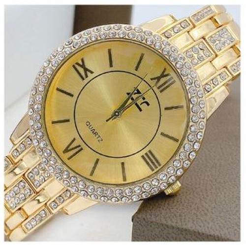 Orologio Polso ZCC 13 Donna Quarzo Acciaio Moda Brillantini Dorato Oro lac  | eBay