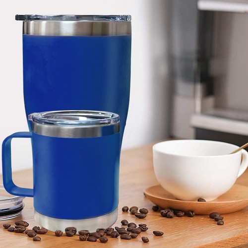 Kaffeetasse mit Griffdeckel Reisetasse Edelstahl Isoliertasse 20 & 12oz - Bild 9 von 43