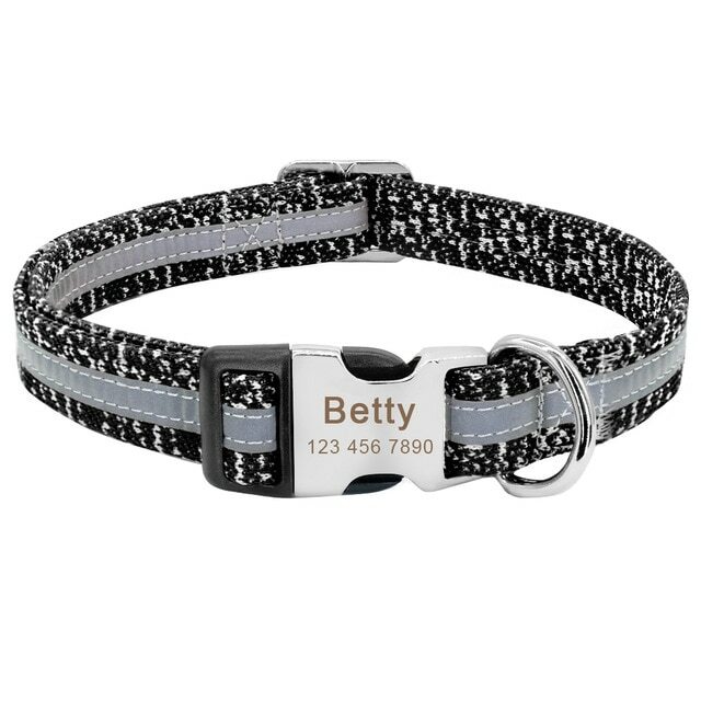 Dog Collar Personalized Reflective eBay