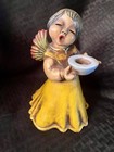 Vintage Thun Handmade Angel Ceramic Figurine Candle Holder Italy 8” — photo 1