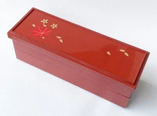 Jubako Echizen Urushi Japanese Lacquer ware Bento Box Spring Autumn Red Japan