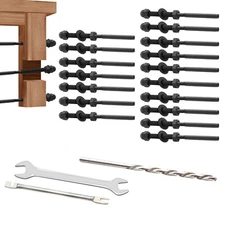 10 Pairs 1/8" Black Steel Cable Railing Kit - Deck Railing System Hardware