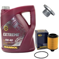 MotoröL Set 5W-40 5 Liter + ÖLfilter SH 4066 P + Schraube FüR Opel Corsa D Combo