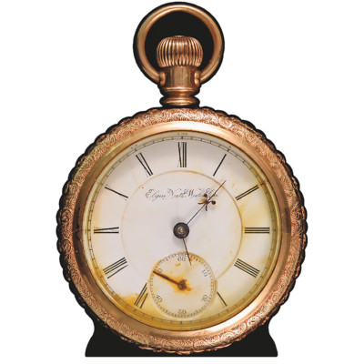 SP12167 Pocket Watch Belonging to Sea Post Clerk John Cardboard Cutout Standee