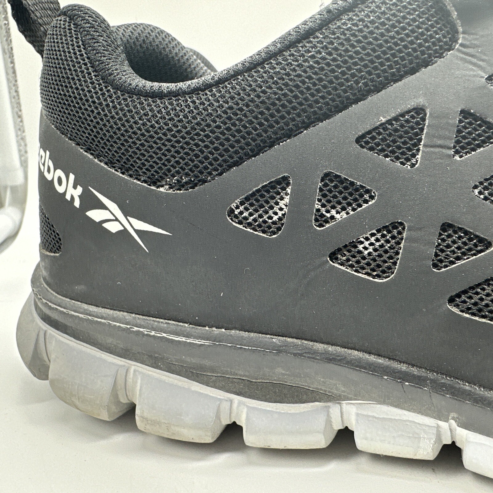 Reebok Sublite Black Cushion Work Slip Resistant Tennis Shoe Mens 10 Womens 12 thumbnail 2