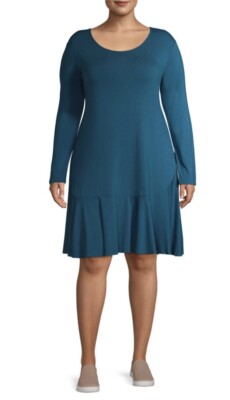long sleeve turtle neck dresses Brown Long Sleeve Turtle Neck Knit Midi Dress