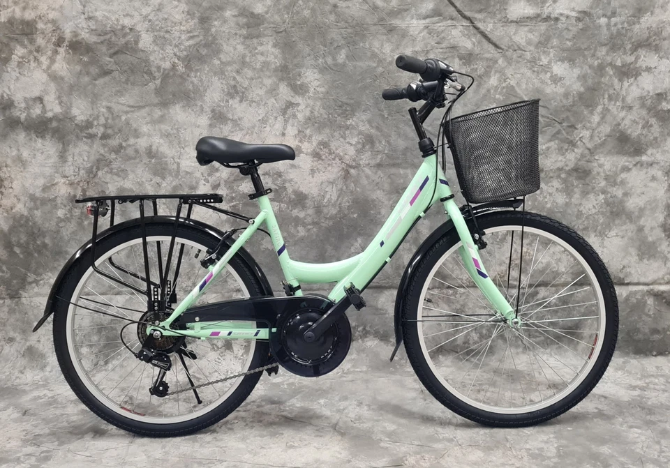 26 ZOLL DAMENCITYRAD 21-GANG Art SHIMANO mit LICHT und KORB NEU 2608-MINT - Bild 2 von 4