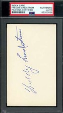 Freddie Lindstrom PSA DNA Coa Signed 3x5 Index Card Autograph