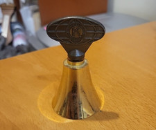 VGUC Kiwanis International Brass Bell, Vintage 3" Tall, 2" Wide - oval top