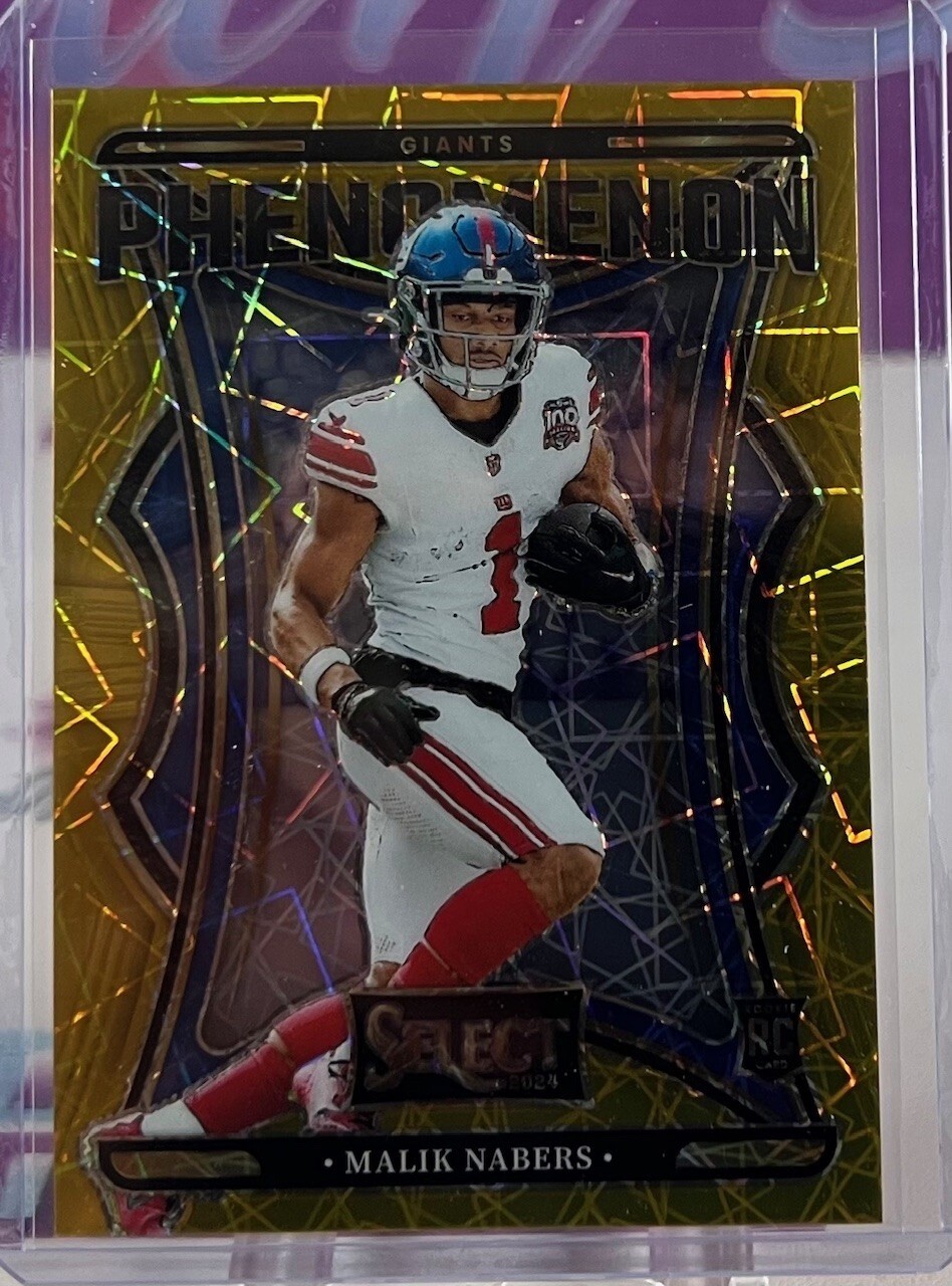 2024 Select Malik Nabers GOLD PHENOMENON #5/10 SSP NEW YORK GIANTS RC