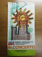 PINO DANIELE, JOVANOTTI, EROS RAMAZZOTTI- Biglietto Ticket Concerto Bari 1994