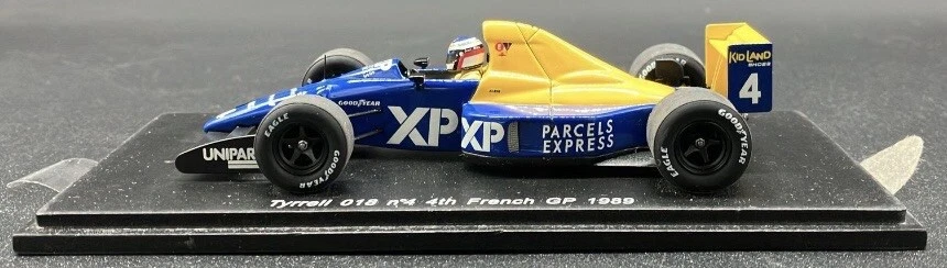 Spark 1/43 Tyrrell F1 Ford 018 #3 4th French GP 1989 J. Palmer #S1640 - Image 2 of 4