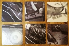 SET OF SIX JACK DANIELS ROCK THROUGH THE AGES  BEER MATS FROM 2015