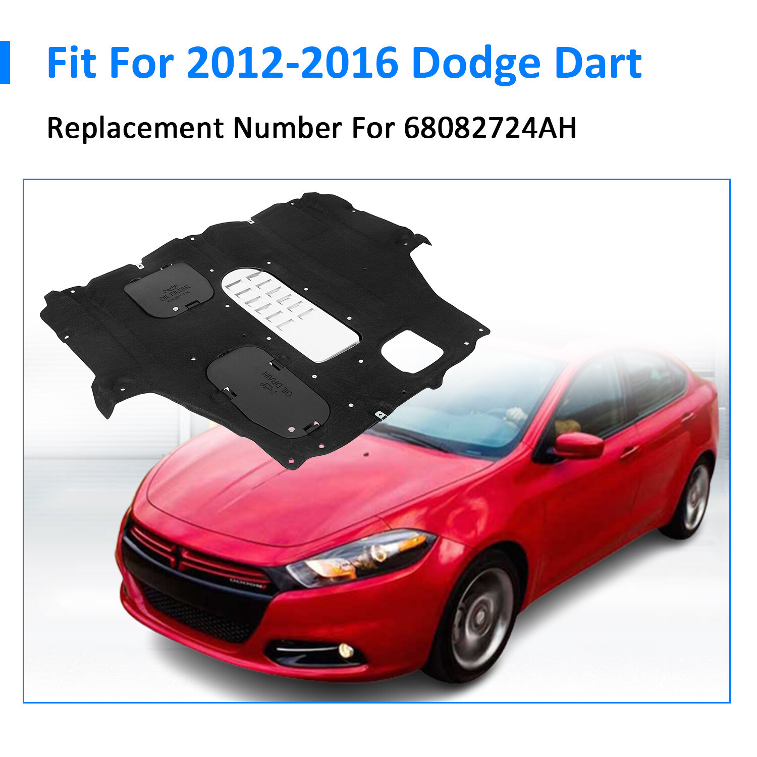 New For 20122016 Dodge Dart Engine Splash Shield Guard Replacement