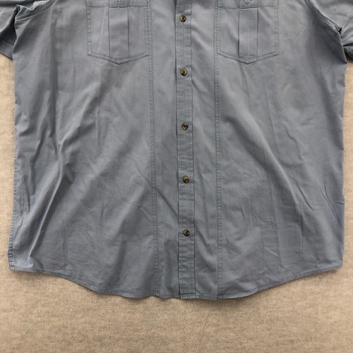 Magellan Outdoors adulte manches courtes boutonné bleu clair 3XL homme coupe ample - Photo 4/13