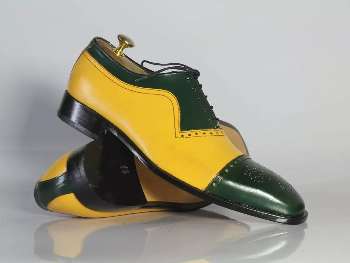 yellow men’s dress shoes