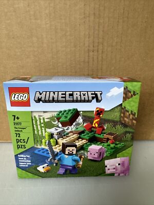 Lego MINECRAFT The Creeper Ambush Building Toy 21177 New Sealed 72 PCS