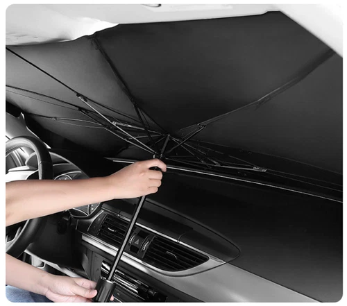 51" Car Windshield Sun Shade Foldable Umbrella Front Window Cover Visor Umbrella - Picture 15 of 15