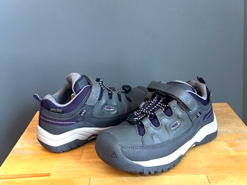 Scarpe da trekking KEEN bambino ragazza magnete tillandsia viola targhee basse WP US 12 13 NUOVE CON ETICHETTE
