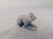 Small Stone Bunny Rabbit Figurine Ornament Miniature Animal Figurine