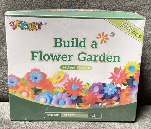 Vertoy Build A Flower Garden Kreatywna łodyga Zabawka edukacyjna 105szt #1130 Stalówka w pudełku - Zdjęcie 1 z 5