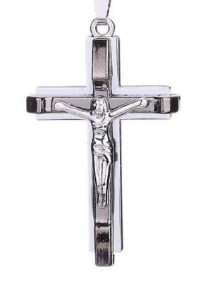 large JESUS CROSS BLACK CRUCIFIX pendant 22