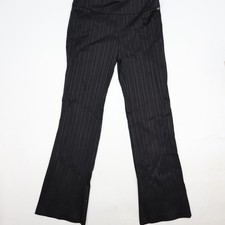 GUESS JEANS Women's Black Ribbed Textured Flare Leg Pull-On Pants Size 34x33 Y2K