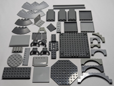 LEGO Gray Parts & Pieces Lot Star Wars Super Heroes Space Castle Technic Special