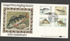 1983 Freshwater Fish  BENHAM Cinque Ports' Angling Perch Cover  Hythe Kent   H/S
