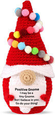 Positive Winter Gnome Crochet, Christmas Gnome Crochet Positive Knitted Toy Gnom