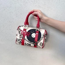 RARE☆☆☆☆☆Auth CHRISTIAN DIOR Hardcore Chain Star Pendant Mini Boston Hand Bag