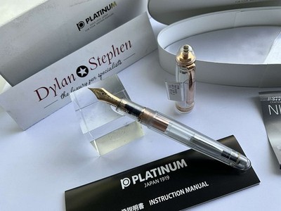Platinum Century 3776 Nice Demonstrator Füllfederhalter 14K Medium Feder + Boxen