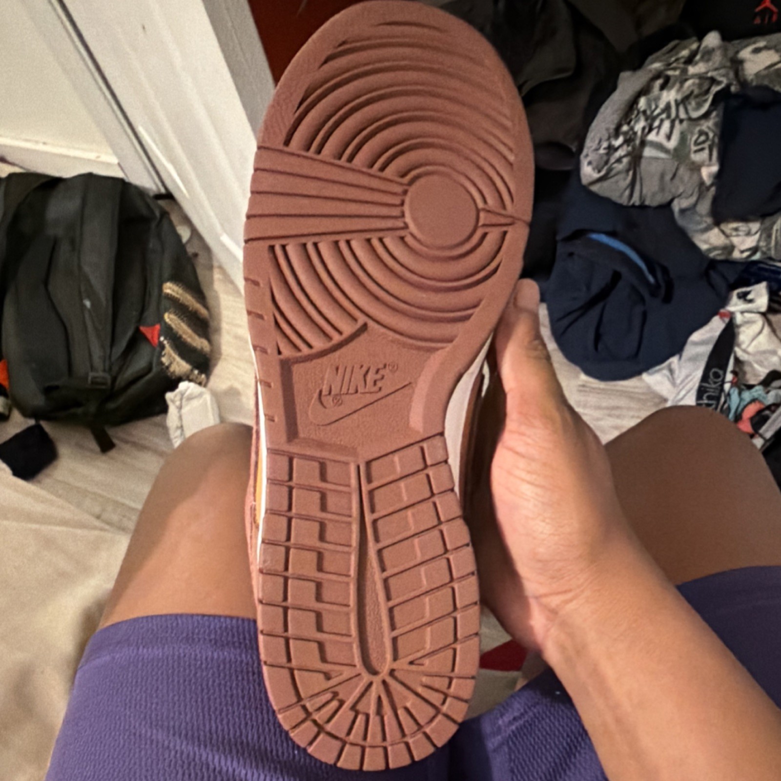 Nike Dunk Low Retro SE Colorblock Brown Tan Leather Suede Low Top Sneakers thumbnail 3