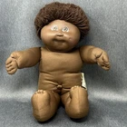 Vintage 1980s Cabbage Patch Kids African American Black Doll Coleco Brown Hair