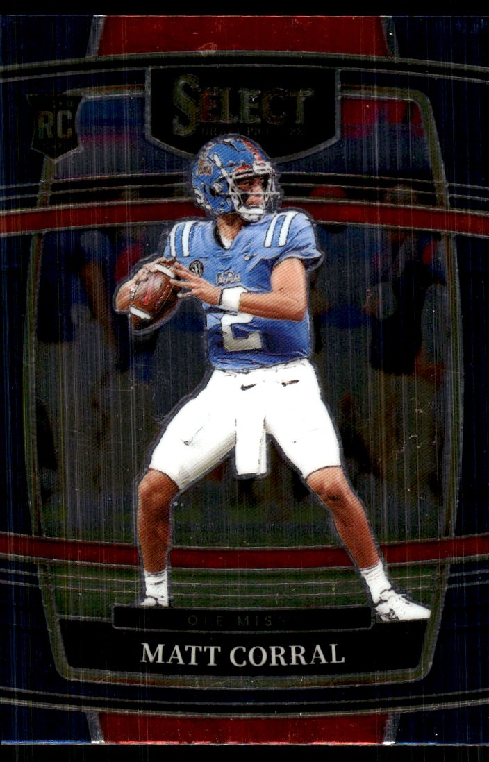 Matt Corral 2022 Panini Select Draft Picks #8 Ole Miss Rebels FREE SHIPPING
