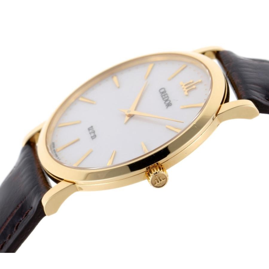 SEIKO CREDOR SIGNO U.T.D. GBAQ976 6870-00B0 White Dial Yellow Gold