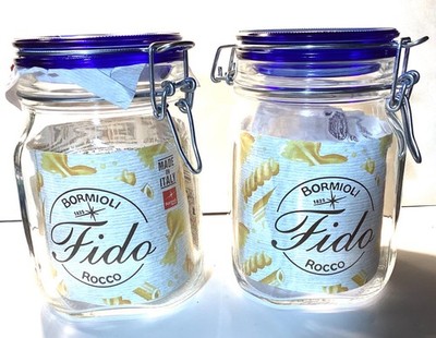 Bormioli Fido Jars-ClampJars-Food Storage-1 Liter-Lot of 2-FAST SHIPPING!
