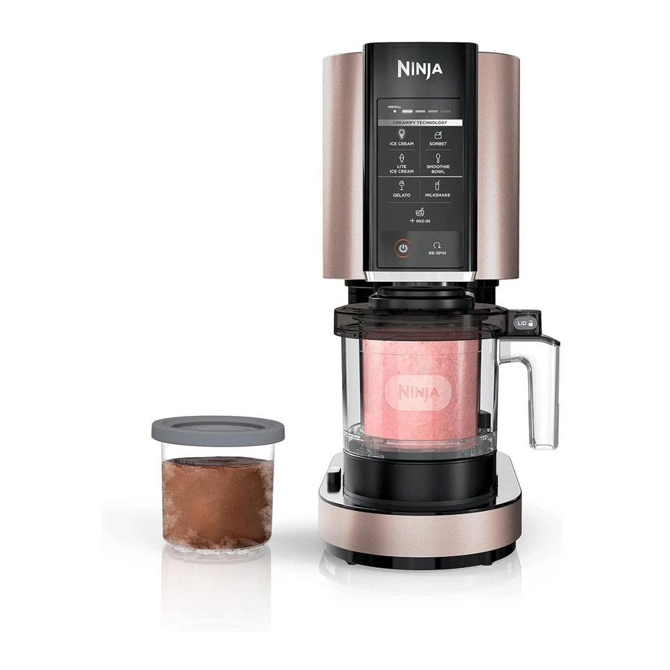 Ninja NC301 CREAMi Ice Cream Maker 7 One-Touch Programs (Rose Gold)