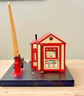Vintage Marx Automatic Grade Crossing Signal Man O Gauge Train Station Stop Sign