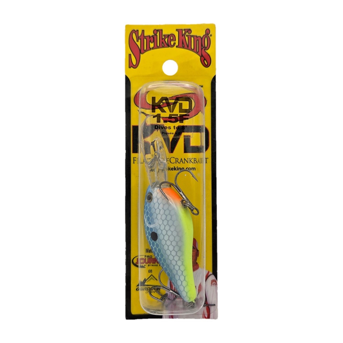 Strike King Crankbaits KVD 1.5f Flat Side Kevin VanDam Fishing Any