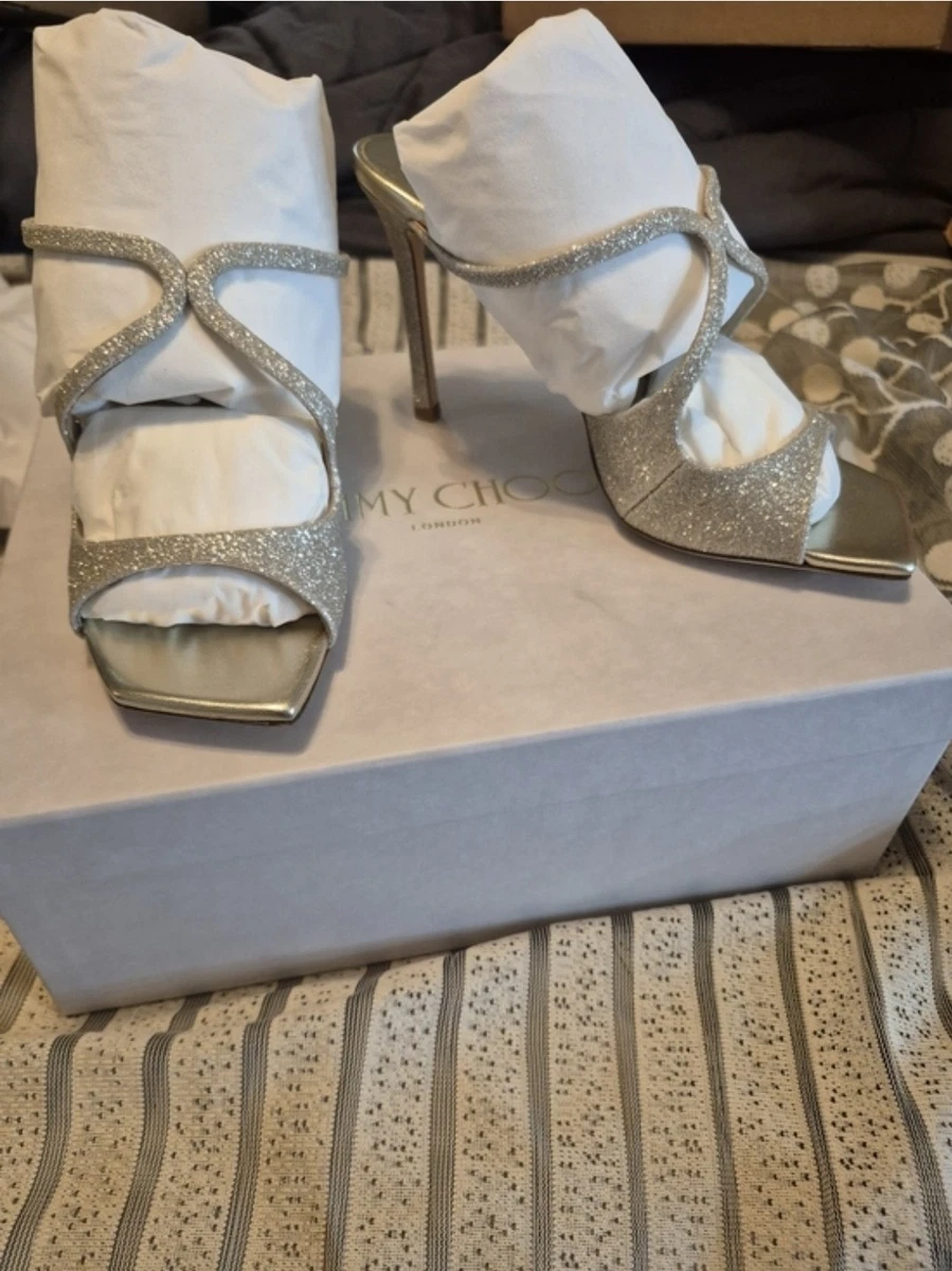 Jimmy Choo Silver Heels for Women for sale - eBay