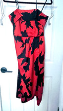 Lulus Red and Black Asymmetrical Maxi Long Dress Size M - Lined