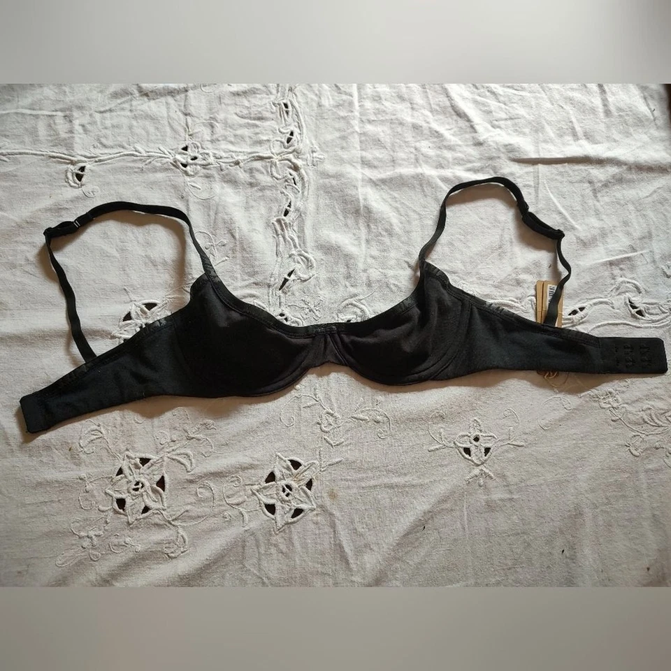 Skims Black Cotton Underwire Balconet Demi Bra 30C NWT - Image 3 of 4