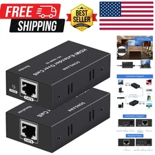 HDMI Extender 196ft HDMI Over Single Cat5E/6/7 HDMI Repeater HDMI Balun Sende...