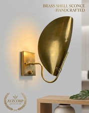 1950's Mid Century Handmade Brass Italian Diabolo Wall Sconce Light Fixture