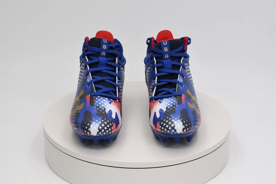 Under Armour UA Blur Smoke Select MC Jr USA Football Cleats 3028007-400 - Image 3 of 4