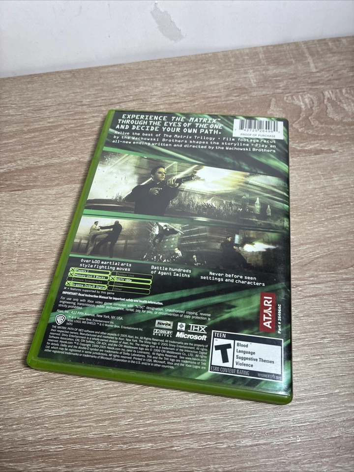 The Matrix: Path of Neo (Microsoft Xbox, 2005) Complete In Box CIB w/ Manual - Image 3 of 4