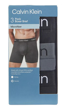 Calvin Klein Men's Boxer Briefs Size Large, 3 Pack - Black  Gray
