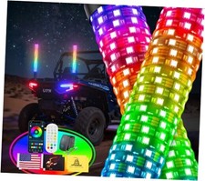 2PCS 2FT Fat Whip Lights for UTV ATV, Led Fatty Whip Light W/Rocker 2FT-2PCS