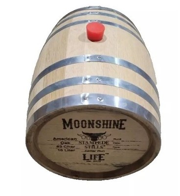 2.6 Gallon (10 Liter) MOONSHINE Bourbon Whiskey Rum American Oak BARREL #3 CHAR